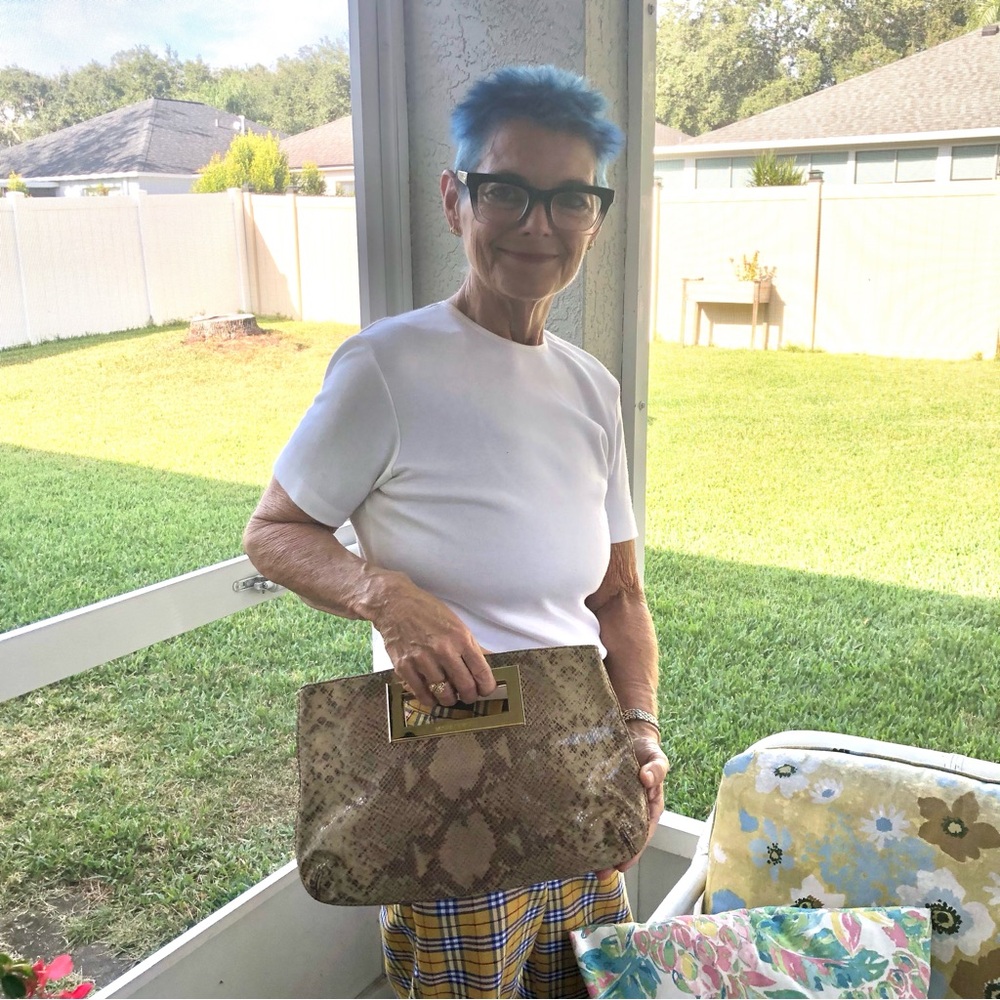 Michael Kors Python Snakeskin Embossed Genuine Le… - image 2